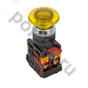 Кнопка AELA-22 желтая с подсветкой NO+NC 380В Грибок EKF PROxima