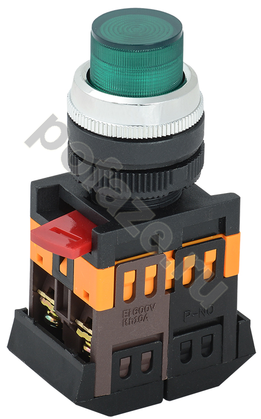 Кнопка зеленая ABLFP-22 1з+1р с подсветкой неон 240В IEK