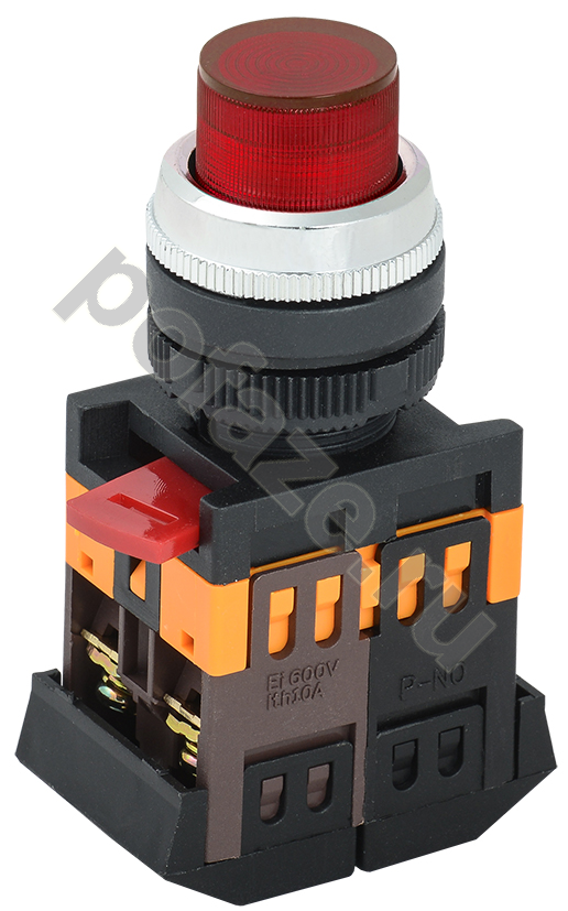 Кнопка красная ABLFP-22 1з+1р с подсветкой неон 240В IEK