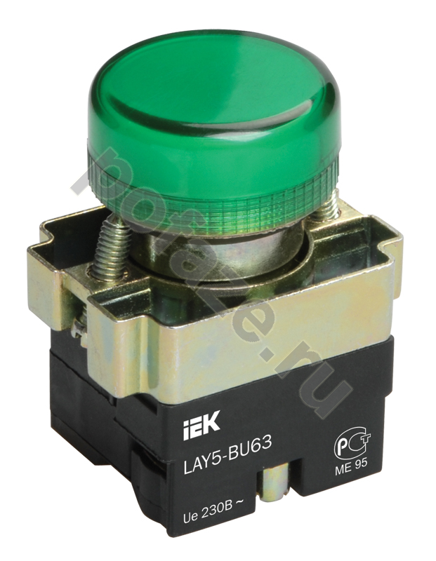 Индикатор LAY5-BU63 зеленого цвета 22мм IEK