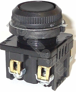 Выключатель кнопочный КЕ-181 У2 исп 2, черный, 1з+1р, цилиндр, IP54, 10А, 660В Электротехник