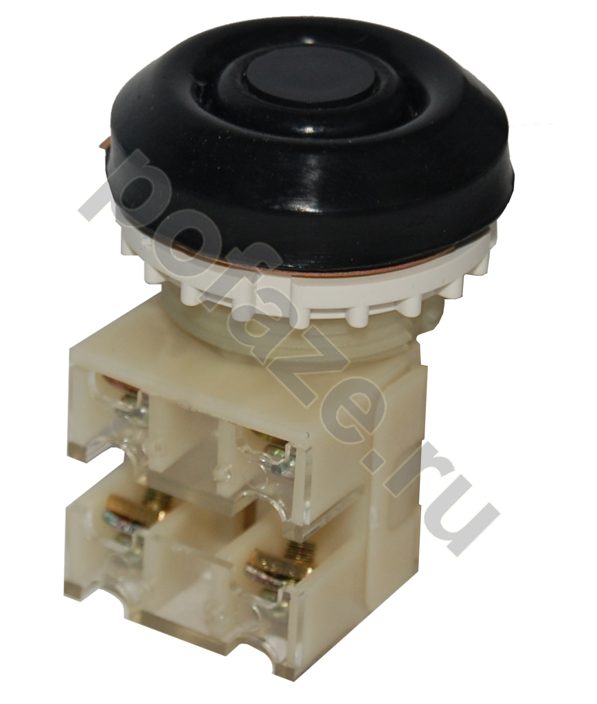 Выключатель кнопочный ВК30-10-02110-54 У2, черный, 2р, цилиндр, IP54, 10А. 660В Электротехник