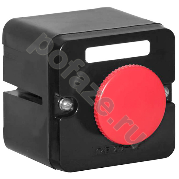 Пост управления ПКЕ 212-1 У3, 10А, 660В, 1 элемент, красный гриб, накладной, IP40 Электротехник