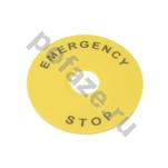 Маркировка для кнопки аварийного останова Emergency Stop D90 Systeme Electric