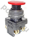 Выключатель кнопочный КЕ-201 У2 исп.1, красный, 2з, гриб с фиксацией, IP54, 10А, 660В Электротехник