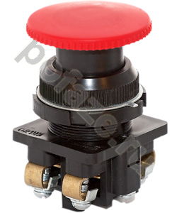 Кнопка КЕ-021 исп 5 (1р) красный грибок Электротехник