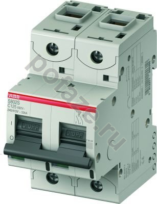 Автоматический выключатель ABB S802S 2П 6А (C) 25кА