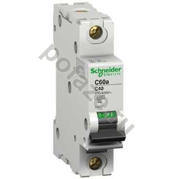 Автоматический выключатель Schneider Electric C60A 1П 40А (C) 5кА