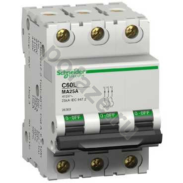 Автоматический выключатель Schneider Electric iC60LMA 3П 1.6А (L) 20кА