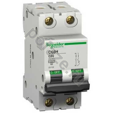 Автоматический выключатель Schneider Electric C60H 2П 3А (C) 15кА