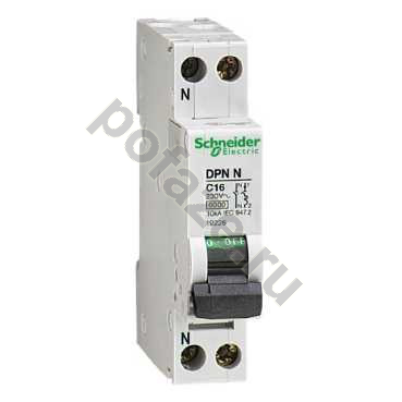 Автоматический выключатель Schneider Electric DPN N 1П+Н 20А (B) 6кА