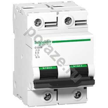 Автоматический выключатель Schneider Electric Acti 9 C120N 2П 125А (C) 10кА