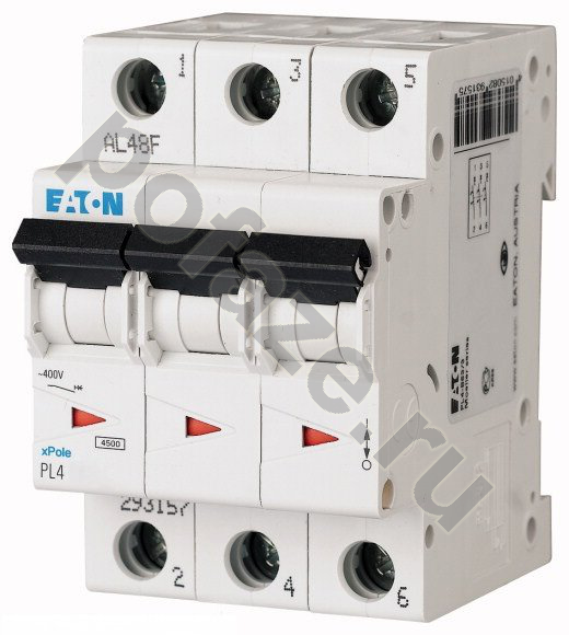 Автоматический выключатель EATON 3П 40А (C) 4.5кА