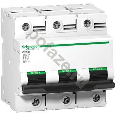 Автоматический выключатель Schneider Electric Acti 9 C120H 3П 80А (B) 15кА