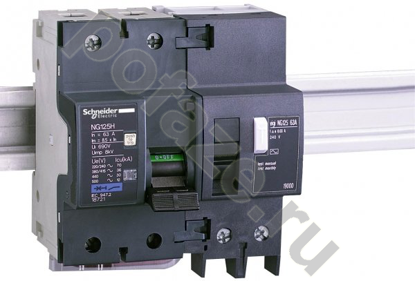 Автоматический выключатель Schneider Electric Acti 9 NG125H 1П+Н 63А (C) 70кА