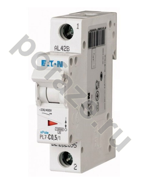 Автоматический выключатель EATON 1П 0.5А (C) 10кА