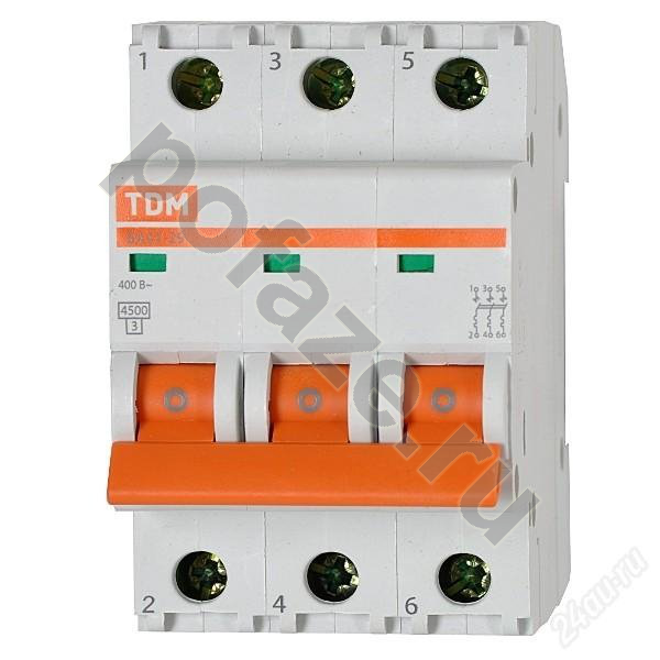 Автоматический выключатель TDM ELECTRIC ВА47-29 3П 3А (C) 4.5кА