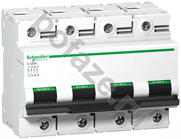 Автоматический выключатель Schneider Electric Acti 9 C120N 4П 100А (C) 10кА