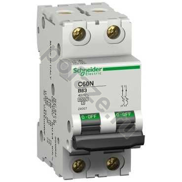 Автоматический выключатель Schneider Electric iC60N 2П 4А (B) 6кА
