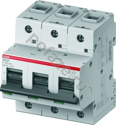 Автоматический выключатель ABB S803N 3П 100А (C) 25кА
