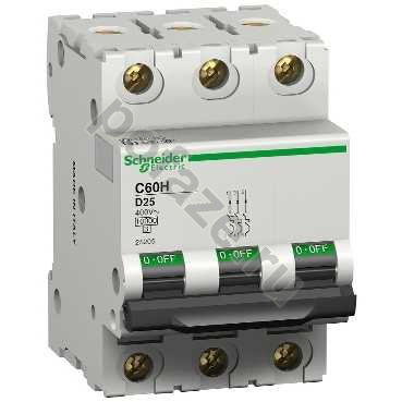 Автоматический выключатель Schneider Electric C60H 3П 0.5А (D) 10кА