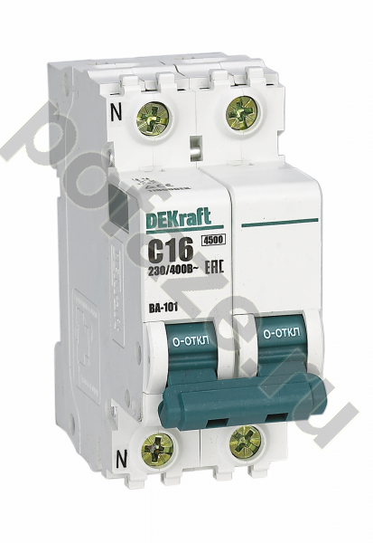Автоматический выключатель DEKraft ВА-101 1П+Н 40А (C) 4.5кА