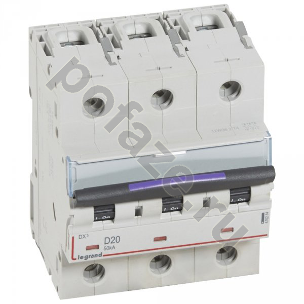 Автоматический выключатель Legrand DX3 3П 20А (D) 50кА