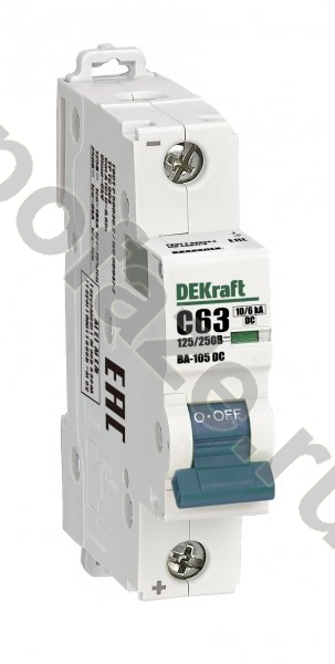Автоматический выключатель DEKraft ВА-105 1П 63А (C) 10кА (DC)