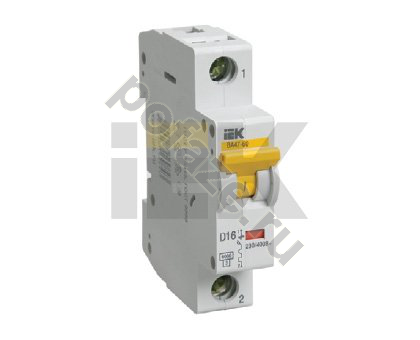 Автоматический выключатель IEK ВА 47-60 1П 3А (C) 6кА