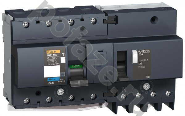 Автоматический выключатель Schneider Electric Acti 9 NG125N 3П+Н 63А (C) 10кА