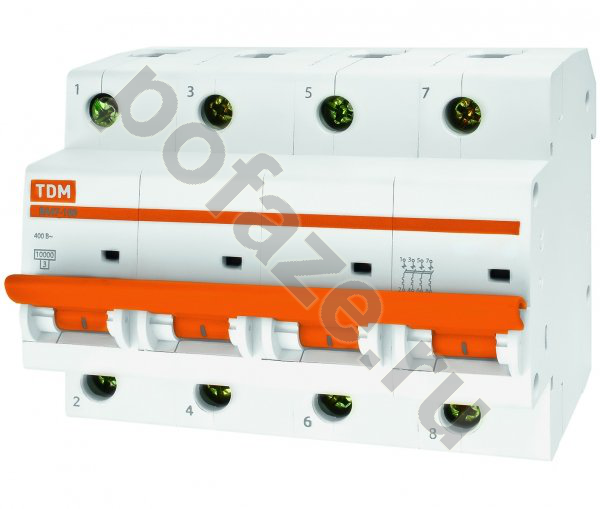 Автоматический выключатель TDM ELECTRIC ВА47-100 4П 25А (D) 10кА