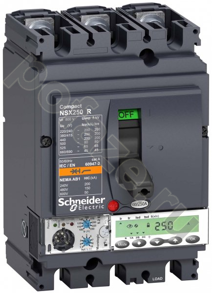 Автоматический выключатель стационарный Schneider Electric Compact NS630 3П 100А 200кА (IP30)