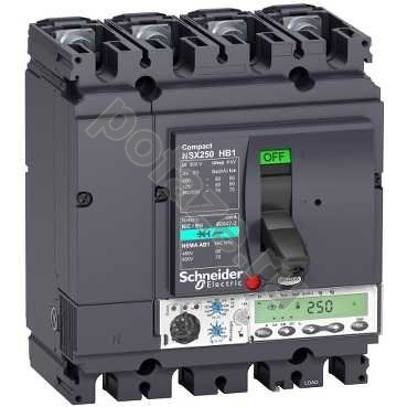 Автоматический выключатель стационарный Schneider Electric Compact NS630 4П 100А 85кА (IP30)