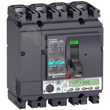 Автоматический выключатель стационарный Schneider Electric Compact NS630 4П 160А 85кА (IP30)
