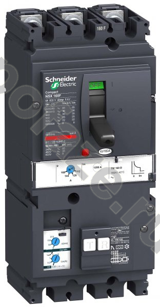 Автоматический выключатель стационарный Schneider Electric Compact NSX 3П 160А 25кА (IP40)