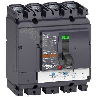 Автоматический выключатель стационарный Schneider Electric Compact NSX 4П 125А 100кА (IP40)