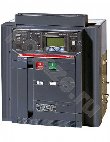 Автоматический выключатель стационарный ABB Emax E3S 4П 1000А 75кА 2НО+2НЗ F HR (IP2X)