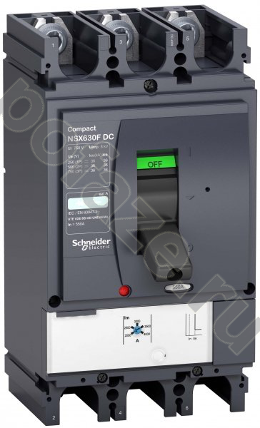 Автоматический выключатель стационарный Schneider Electric Compact NSX630F 3П 550А 36кА (IP30)