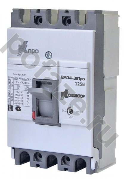 Автоматический выключатель стационарный Контактор ВА04-31Про 3П 100А 36кА (IP20)