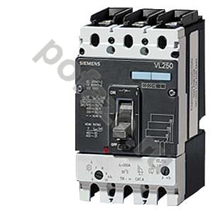 Автоматический выключатель стационарный Siemens VL250L 3П 200А 100кА 1НО+1НЗ (IP20)