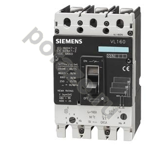 Siemens VL160N 3П 160А 55кА (IP20)