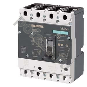 Автоматический выключатель стационарный Siemens VL250L 4П 200А 100кА 2НО+2НЗ (IP20)