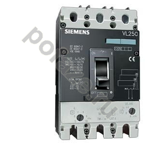 Siemens VL250N 4П 200А 55кА 2НО+2НЗ (IP20)