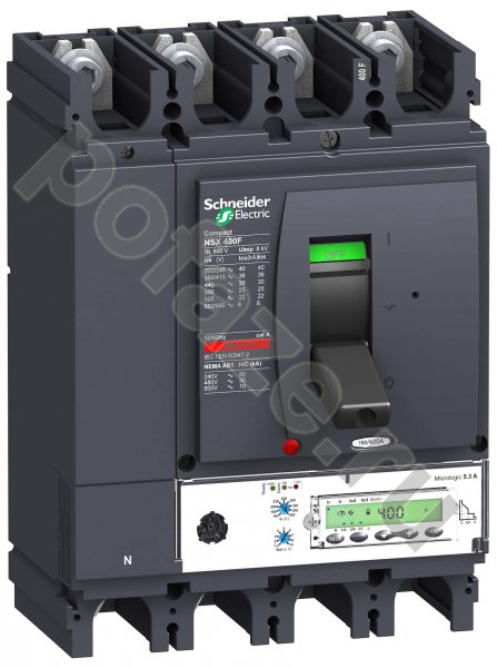 Автоматический выключатель стационарный Schneider Electric Compact NSX400F 4П 400А 36кА (IP30)