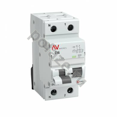 Автоматический выключатель дифференциального тока EKF DVA-6 Averes 1П+Н 10А 100мА (B) 6кА (A)