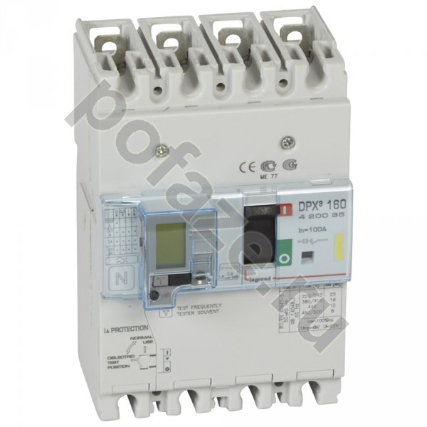 Автоматический выключатель стационарный Legrand DPX3 160 4П 100А 16кА (IP30)