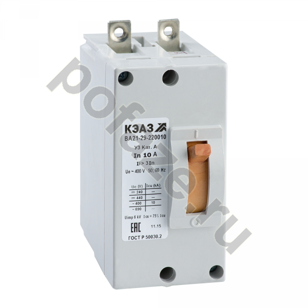 Автоматический выключатель КЭАЗ ВА21-29-240010 2П 1.6А 10кА (IP00)