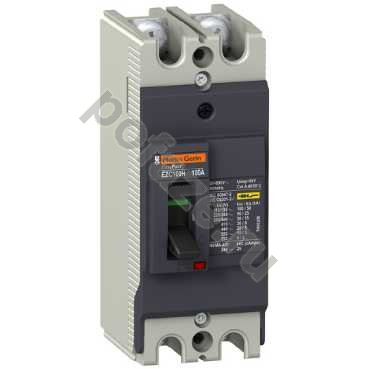 Автоматический выключатель стационарный Schneider Electric EasyPact EZC 100 2П 100А 30кА (IP20)