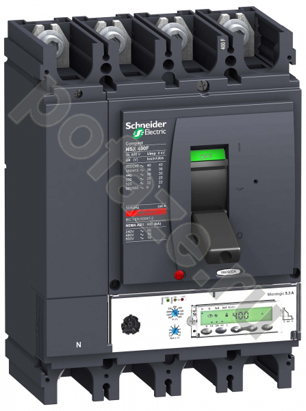 Автоматический выключатель стационарный Schneider Electric Compact NSX 4П 400А 65кА (IP30)