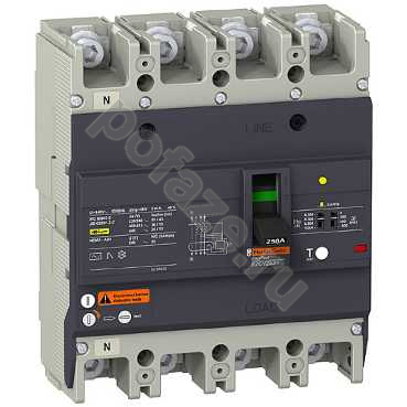 Автоматический выключатель стационарный Schneider Electric EasyPact EZC 4П 250А 30кА (IP20)